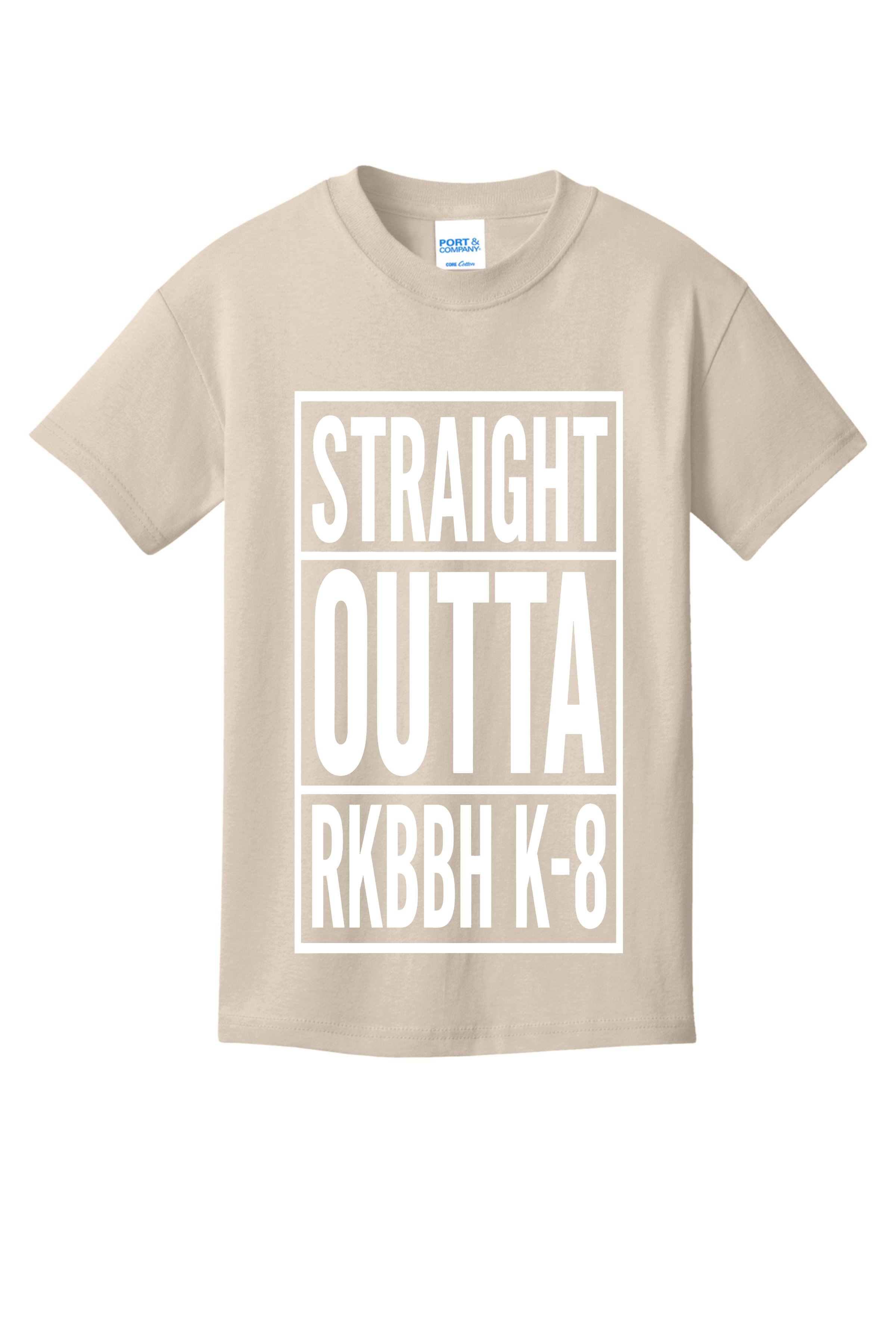 Ruth K. Broad Bay Harbor - STRAIGHT OUTTA RKBBH K-8 - Youth Core Cotton Tee